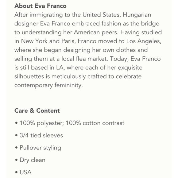 Eva Franco Matilda Black Top Gold Foil Star Blouse - Picture 8 of 11